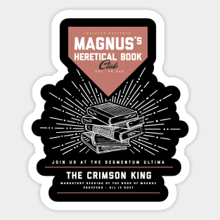 Magnus's Heretical Book Club (Red/White) Sticker